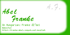 abel franke business card